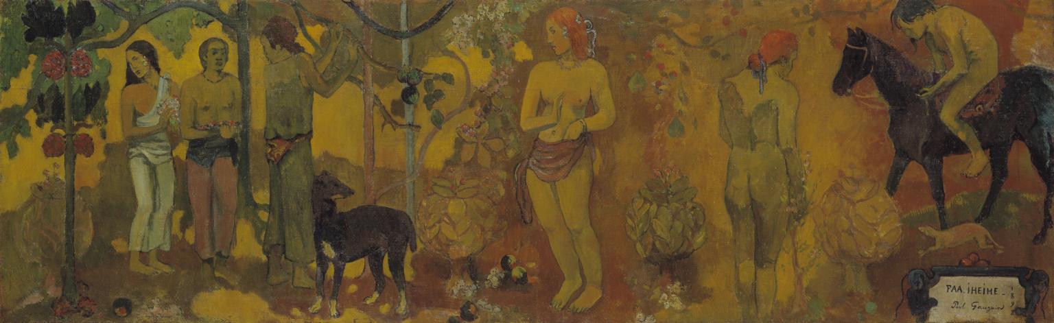 Faa Iheihe (Tahitian pastoral) (1898) Paul Gauguin tablo - Dekolata
