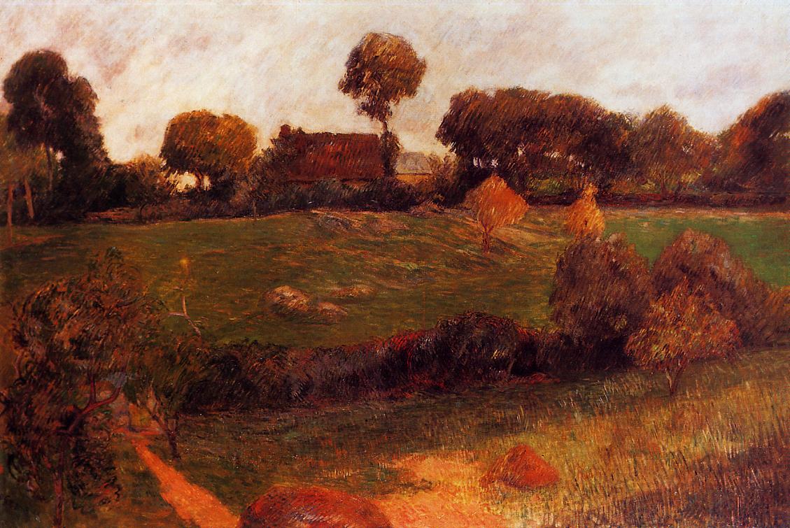 Farm in Brittany (1886) Paul Gauguin tablo - Dekolata