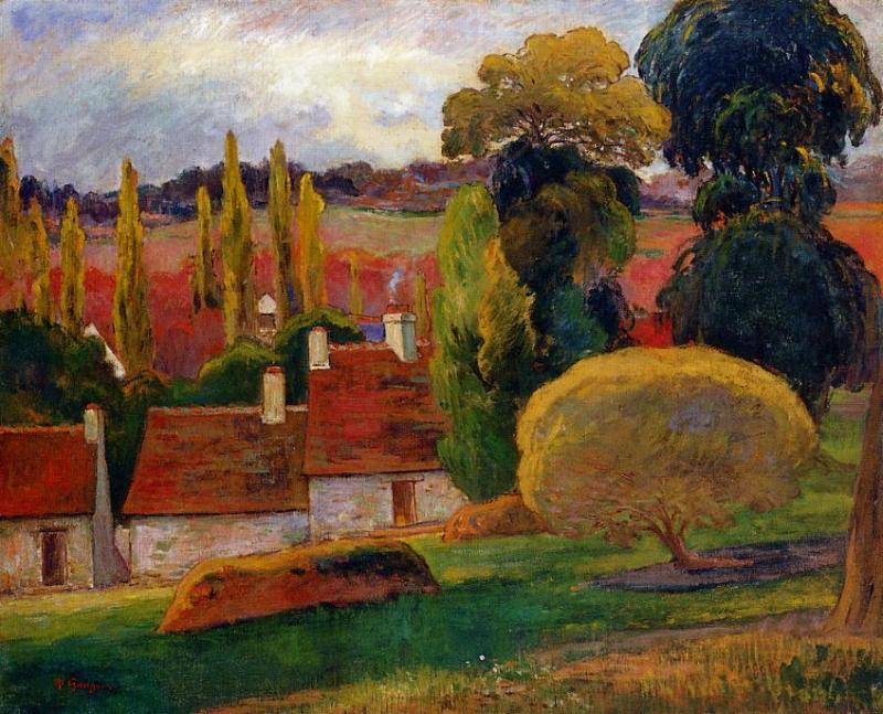 Farm in Brittany (1894) Paul Gauguin tablo - Dekolata