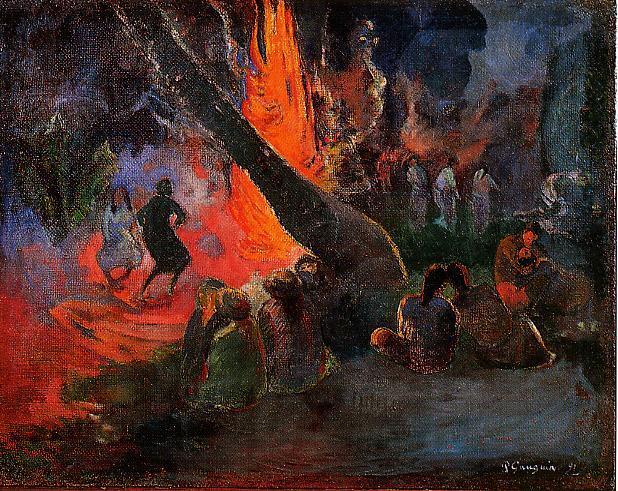 Fire Dance (1891) Paul Gauguin tablo - Dekolata