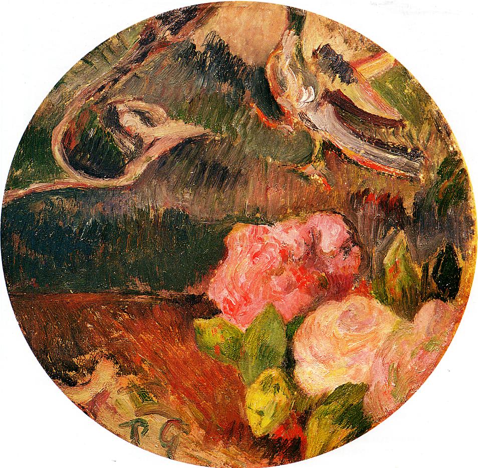 Flowers and a bird (1885) Paul Gauguin tablo - Dekolata