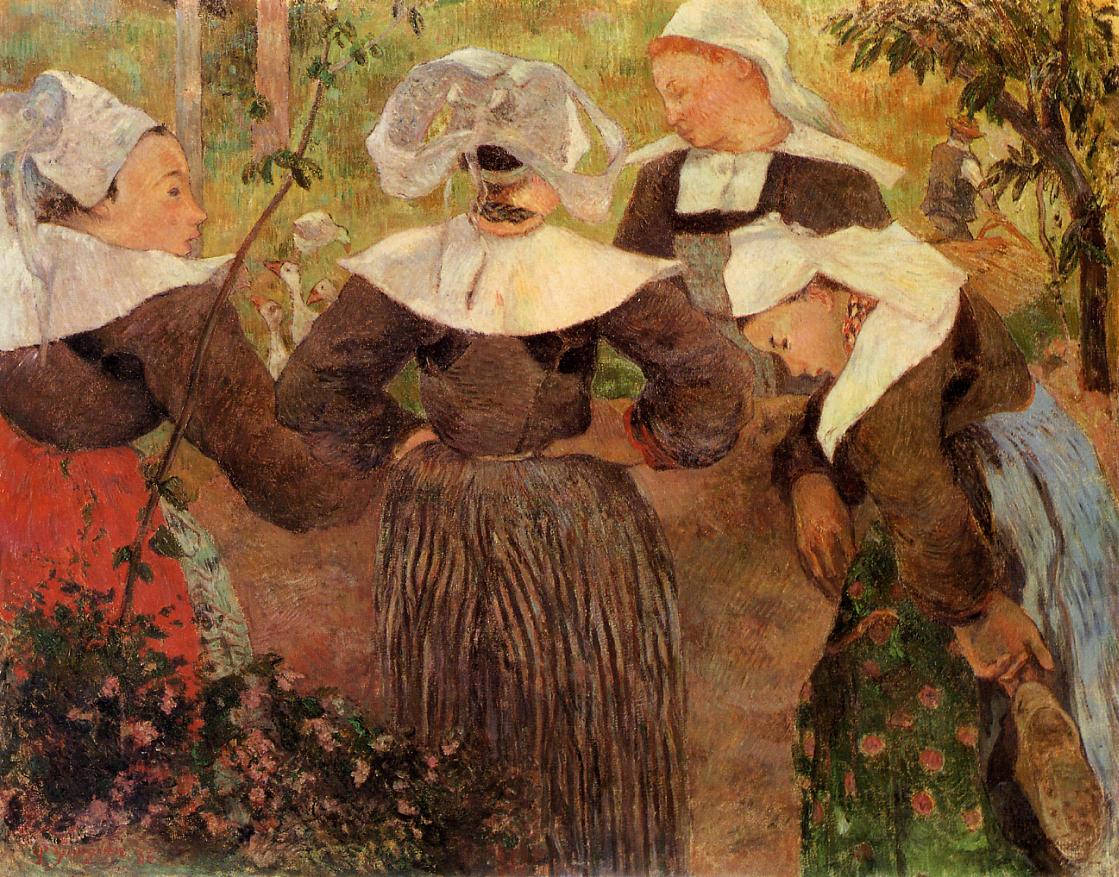 Four Breton Women (1886) Paul Gauguin tablo - Dekolata