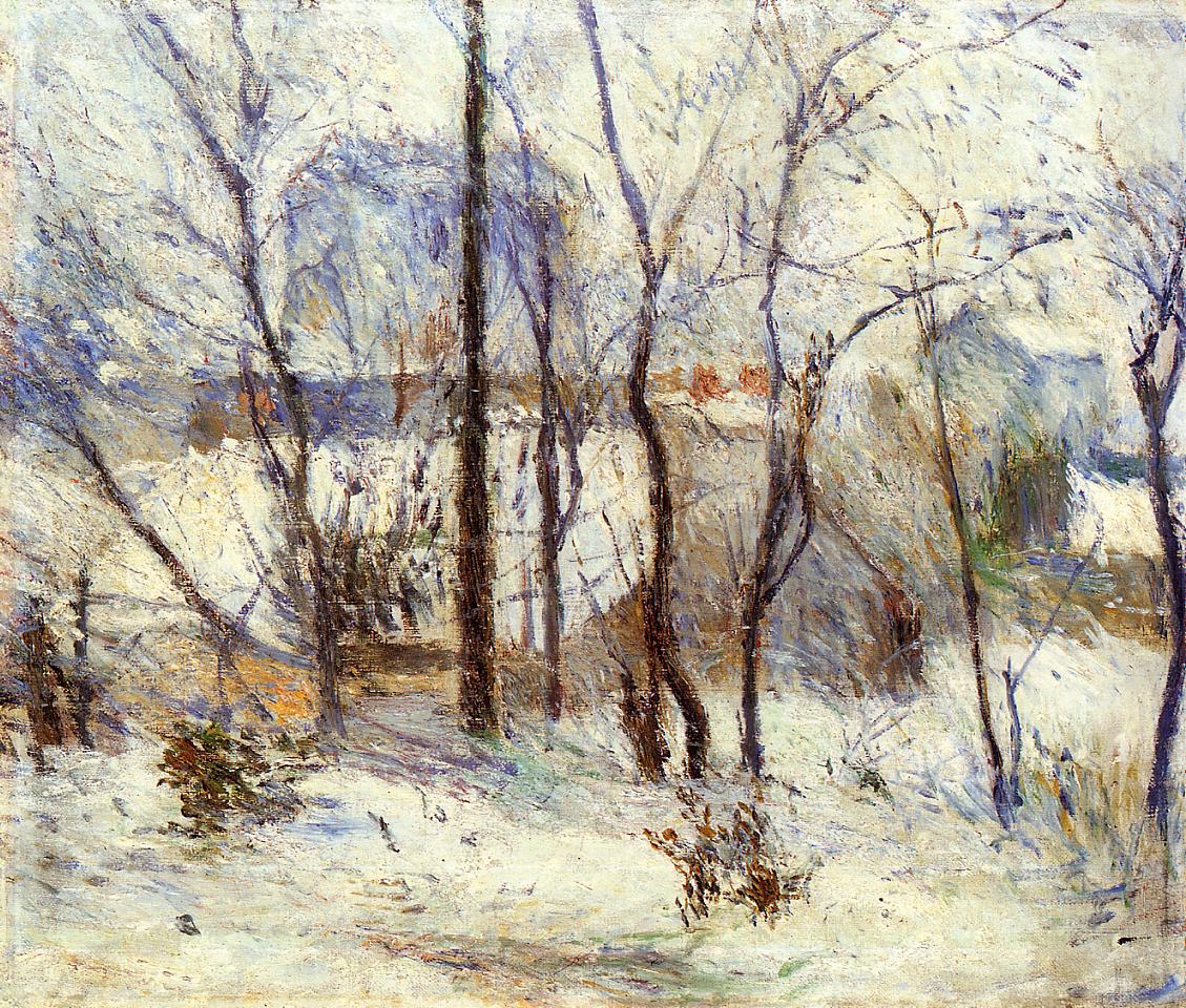 Garden under Snow (1879) Paul Gauguin tablo - Dekolata