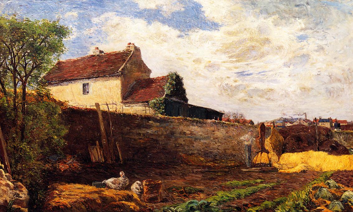 Geese on the farm (1879) Paul Gauguin tablo - Dekolata