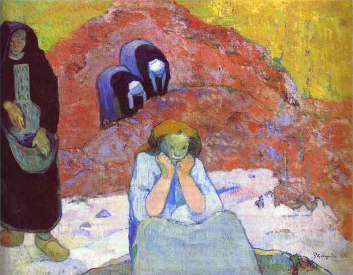Grape Harvest at Arles (1888) – Paul Gauguin Tablo