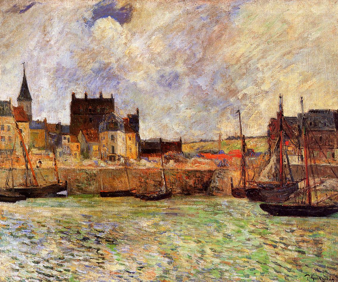 Harbour Scene, Dieppe (1883) Paul Gauguin tablo - Dekolata