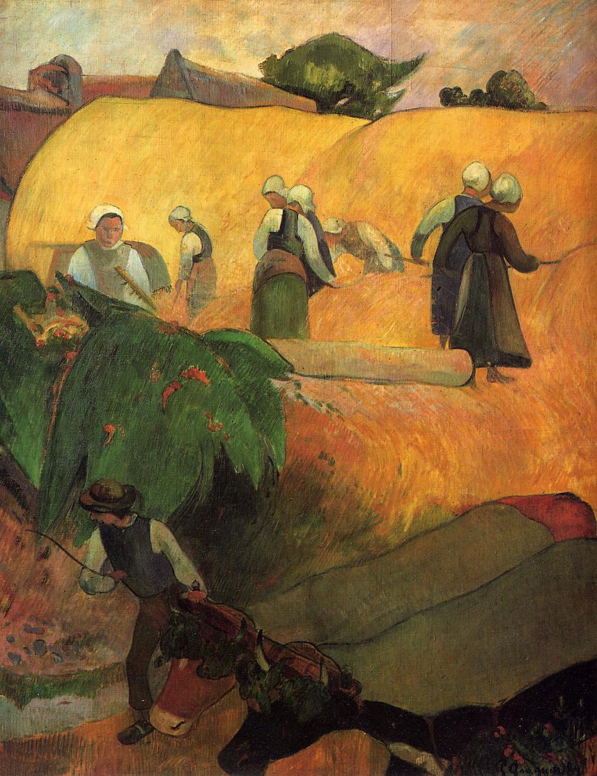 Haymaking (1889) Paul Gauguin tablo - Dekolata