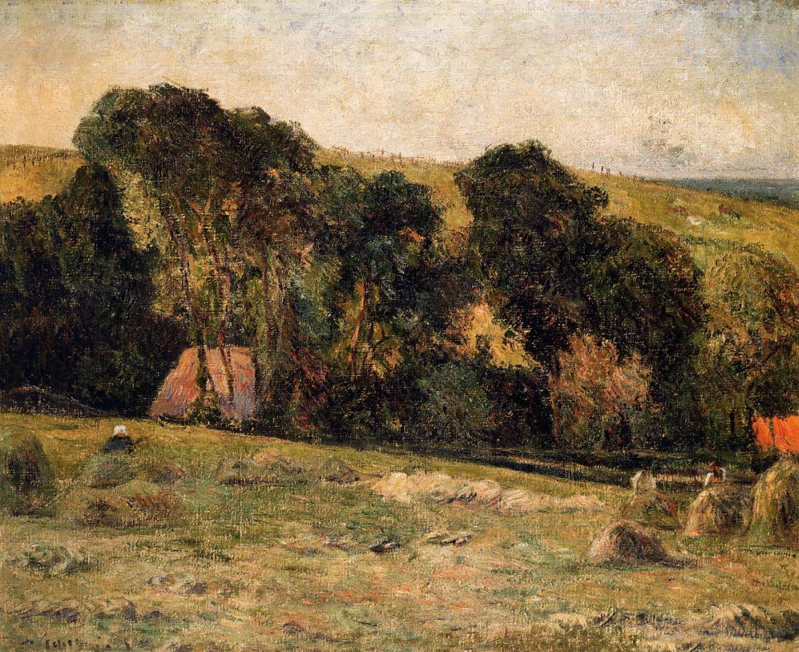Haymaking near Dieppe (1885) Paul Gauguin tablo - Dekolata