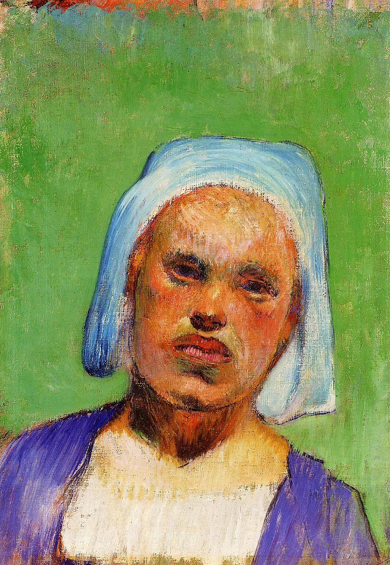 Head of a Breton (Marie Louarn) (1888) Paul Gauguin tablo - Dekolata