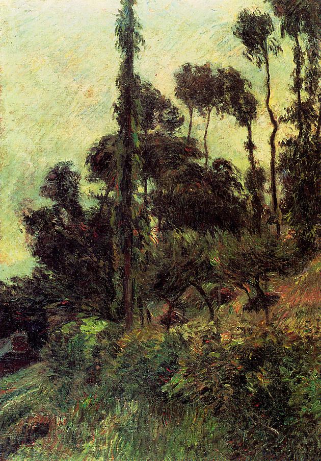 Hillside (1884) Paul Gauguin tablo - Dekolata