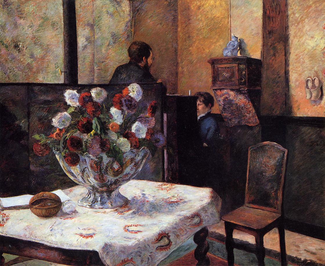 Interior of the Painter's House, rue Carcel (1881) Paul Gauguin tablo - Dekolata