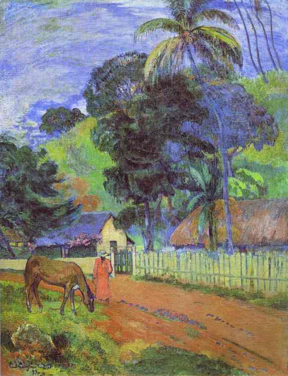 Landscape (1899) Paul Gauguin tablo - Dekolata