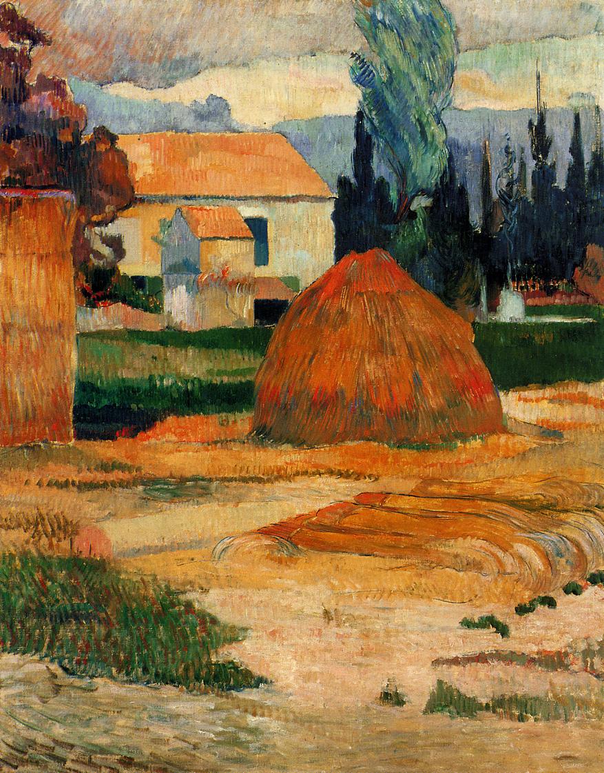 Landscape near Arles (1888) – Paul Gauguin Tablo