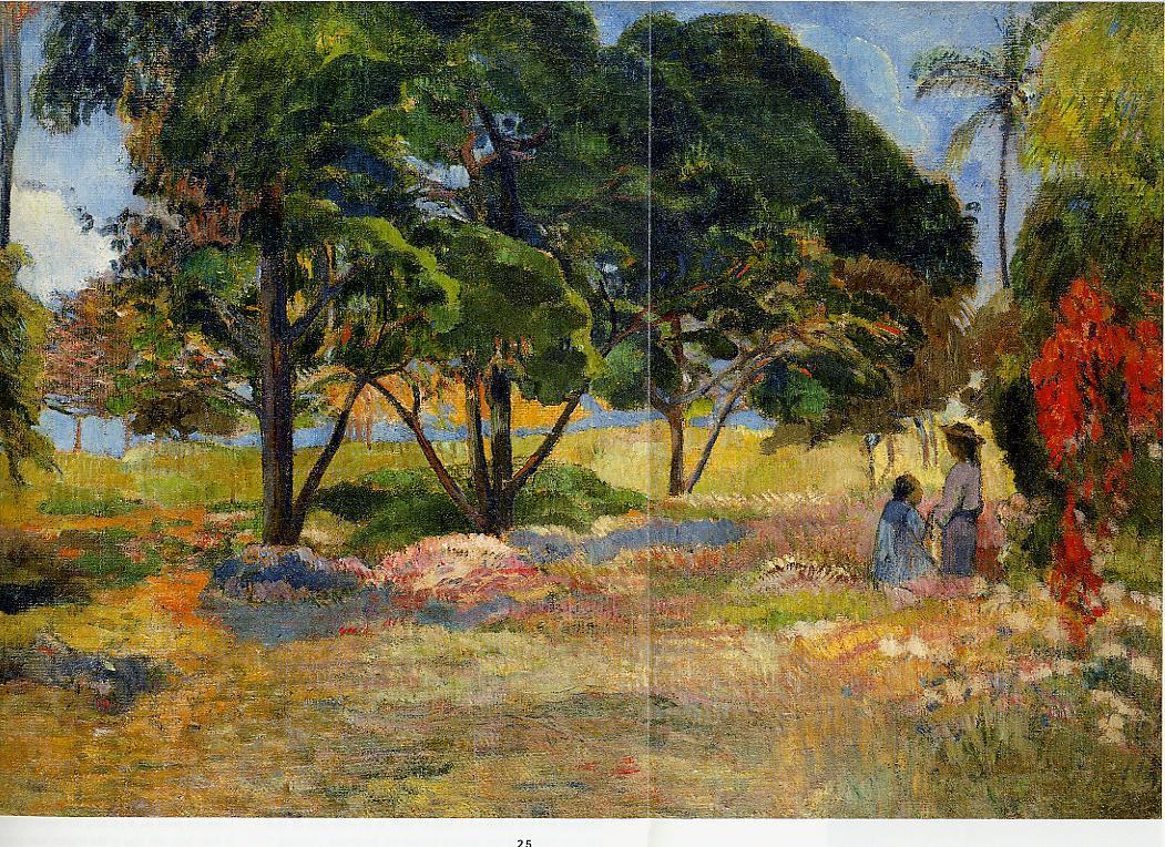 Landscape with three trees (1892) Paul Gauguin tablo - Dekolata