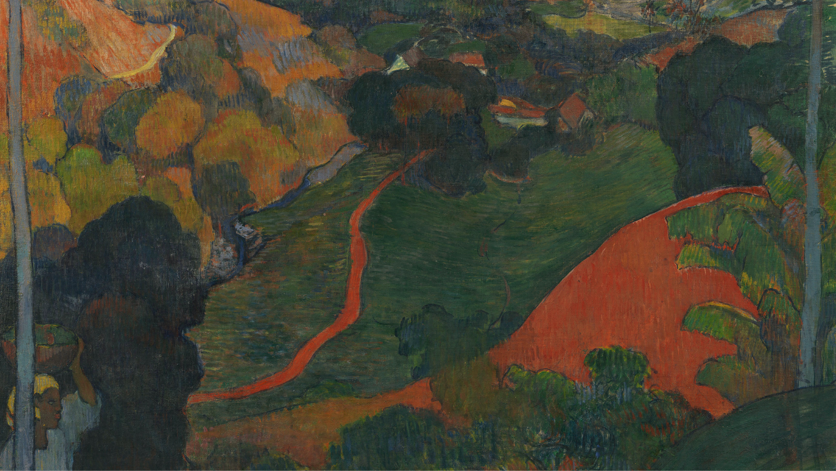 Landscape with woman on Martinique (1887) Paul Gauguin tablo - Dekolata