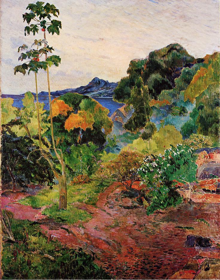 Martinique Landscape (1887) Paul Gauguin tablo - Dekolata
