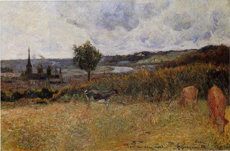 Near Rouen (1884) Paul Gauguin tablo - Dekolata