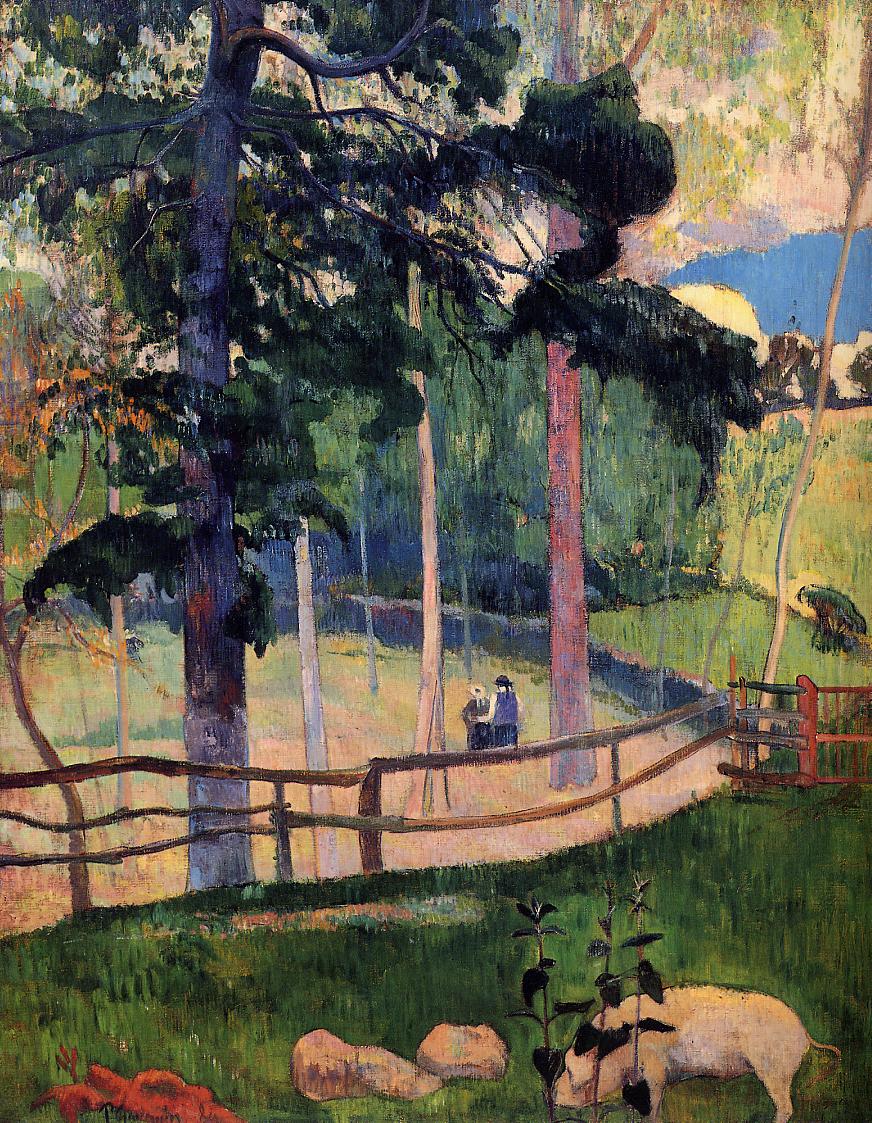 Nostalgic Promenade (1889) Paul Gauguin tablo - Dekolata