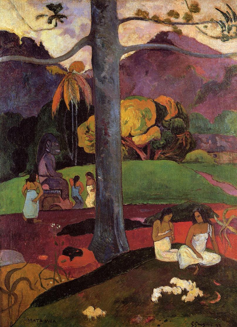 Olden times (1892) Paul Gauguin tablo - Dekolata