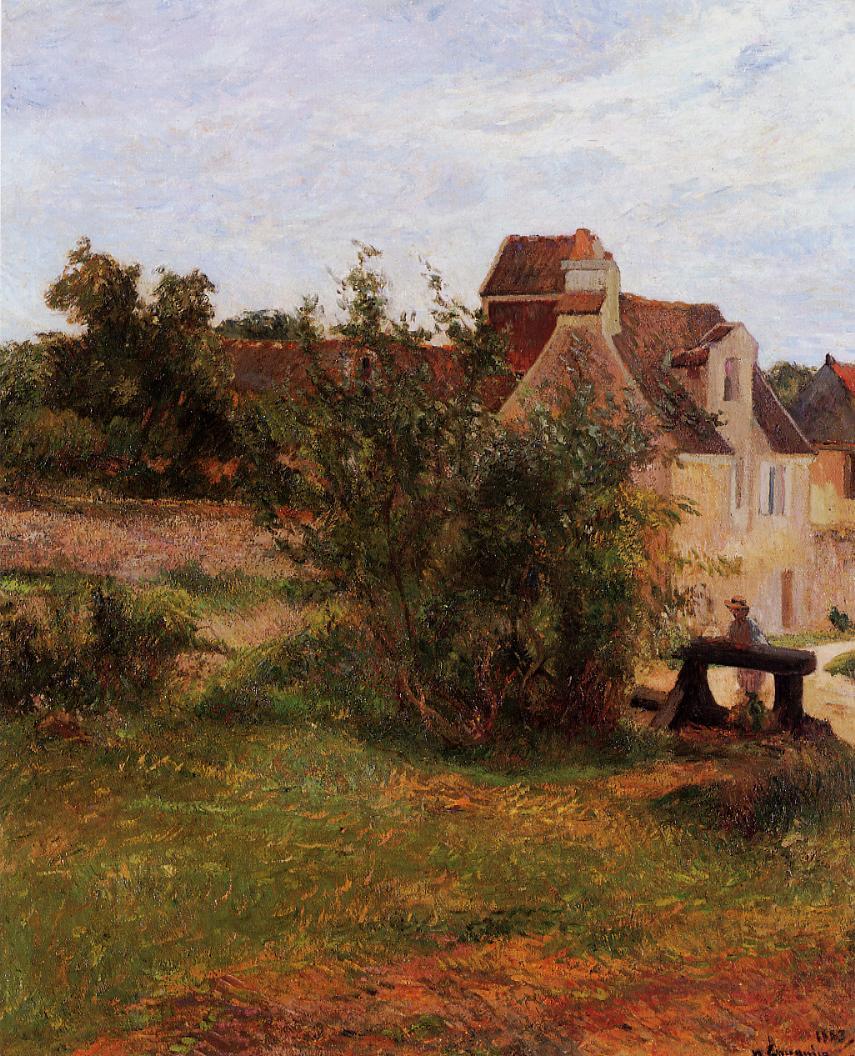Osny, the gate of Busagny farm (1884) Paul Gauguin tablo - Dekolata