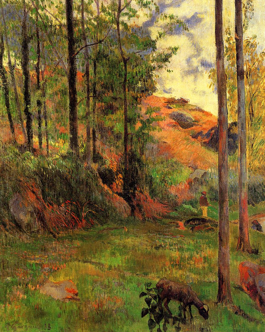 Path down to the Aven (1888) Paul Gauguin tablo - Dekolata
