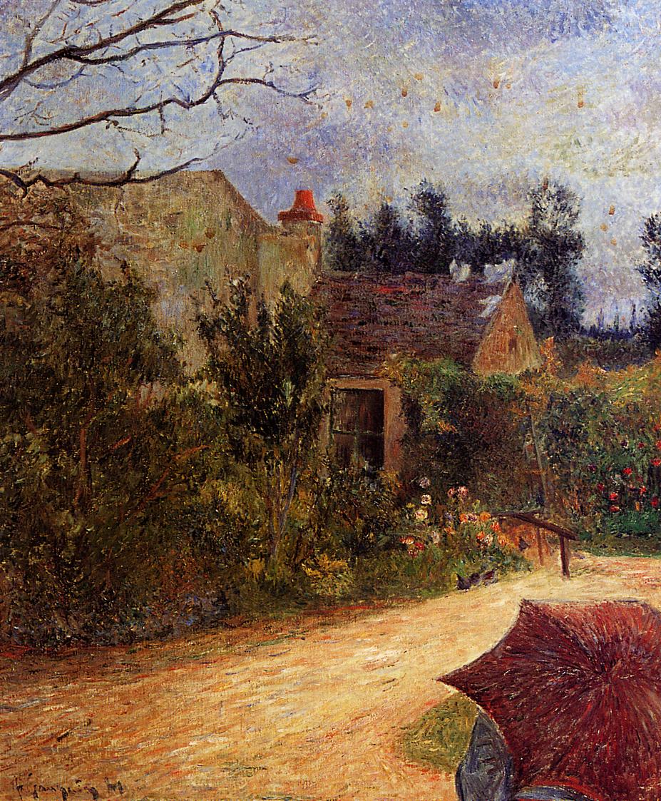 Pissarro's Garden, Pontoise (1881) Paul Gauguin tablo - Dekolata