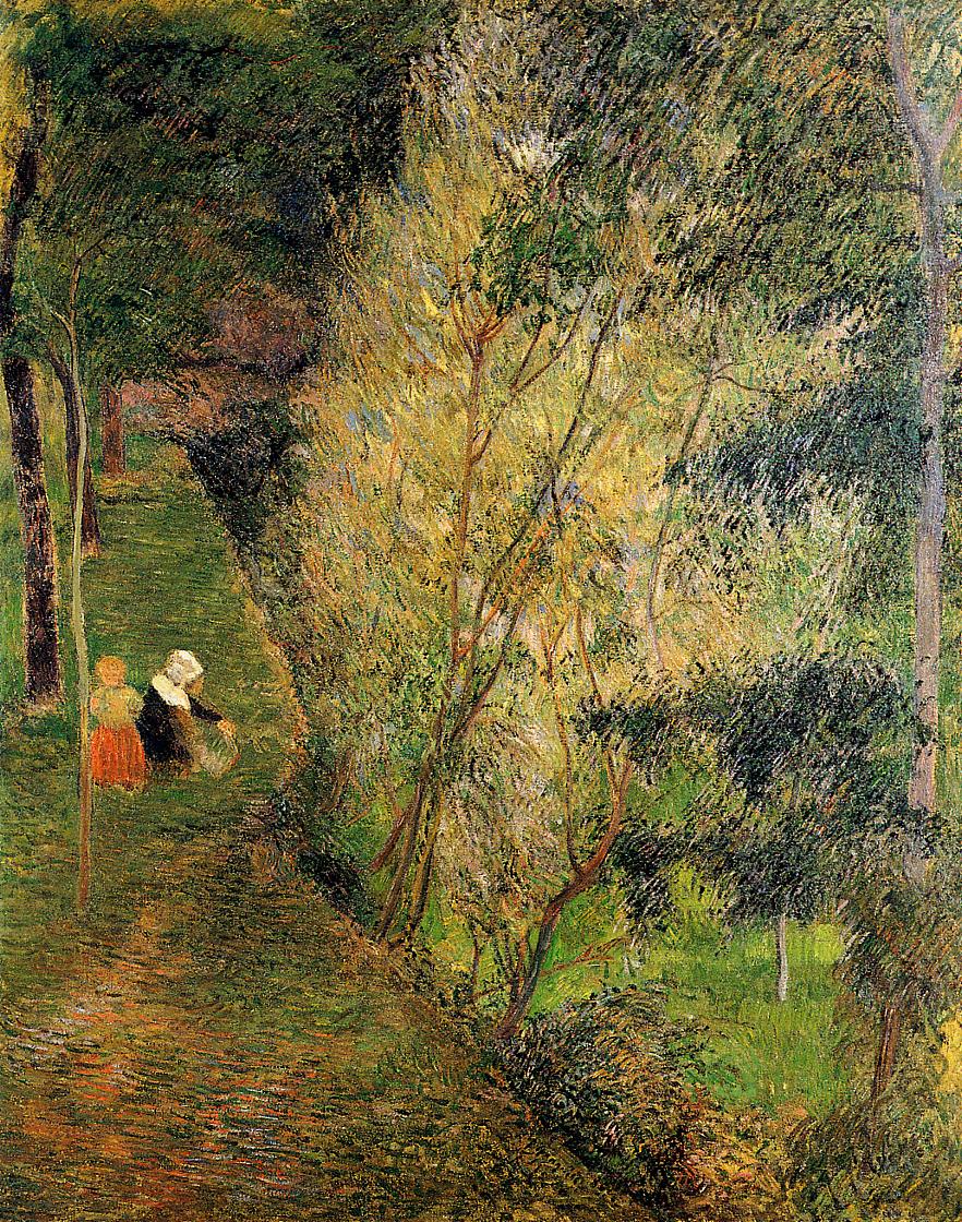 Pont Aven woman and child (1886) Paul Gauguin tablo - Dekolata