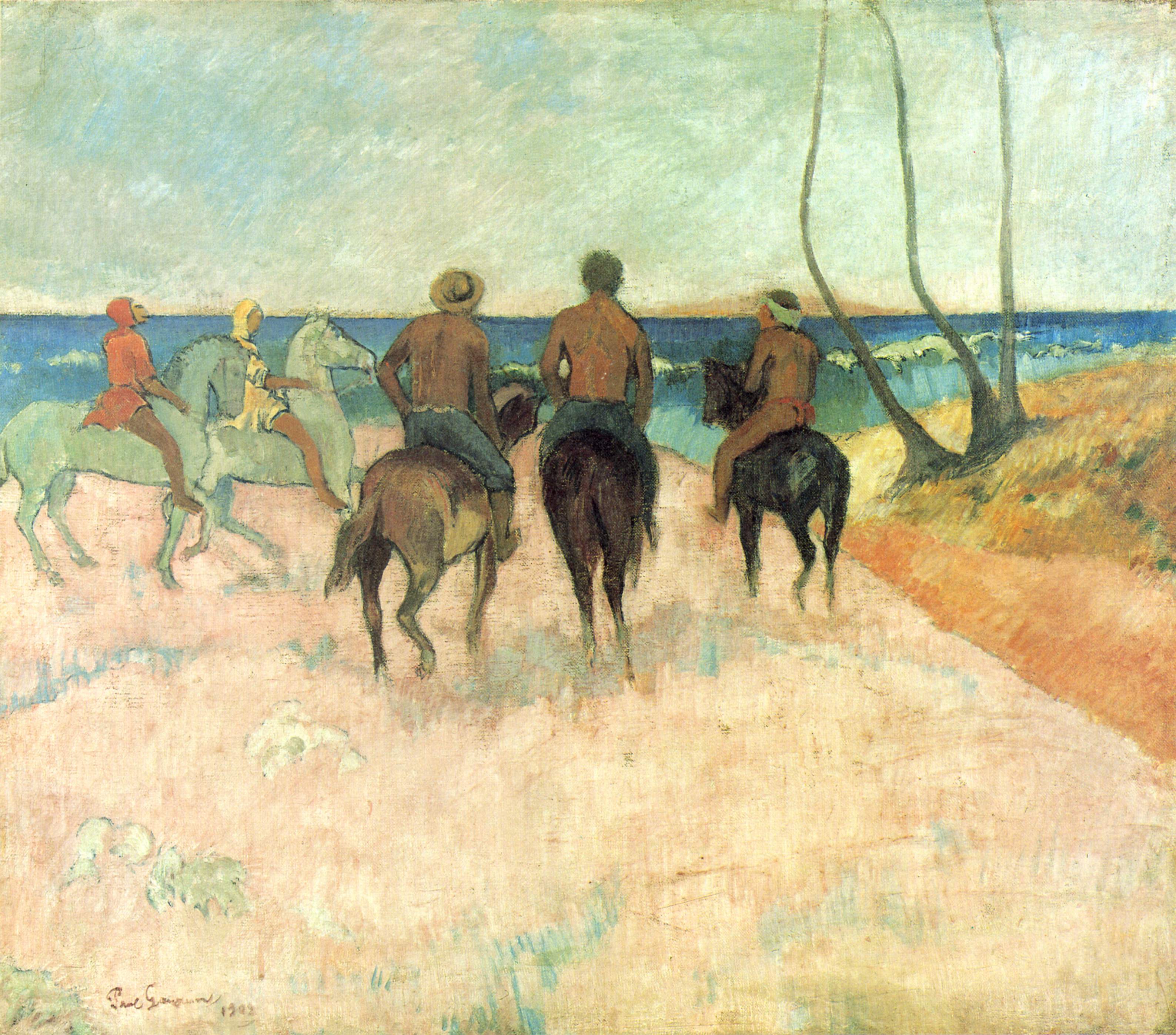 Riders on the Beach I (1902) Paul Gauguin tablo - Dekolata