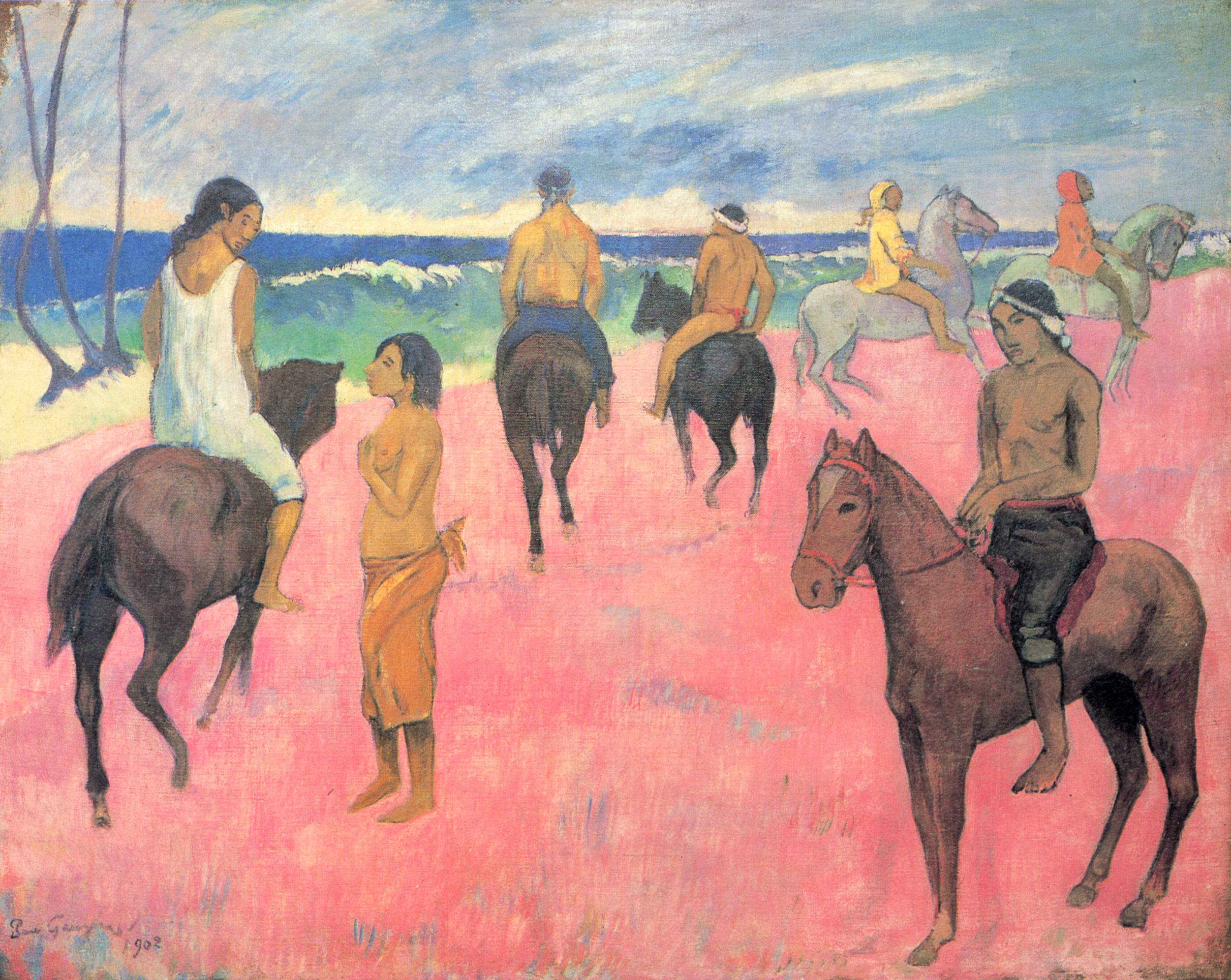 Riders on the Beach II (1902) – Paul Gauguin Tablo