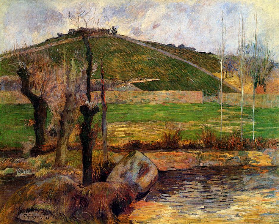 River Aven below moun Saint Marguerite (1888) Paul Gauguin tablo - Dekolata