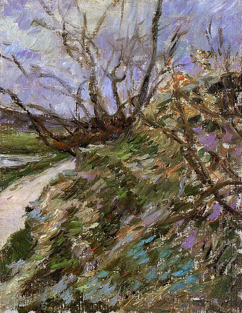 River bank in winter (1881) Paul Gauguin tablo - Dekolata