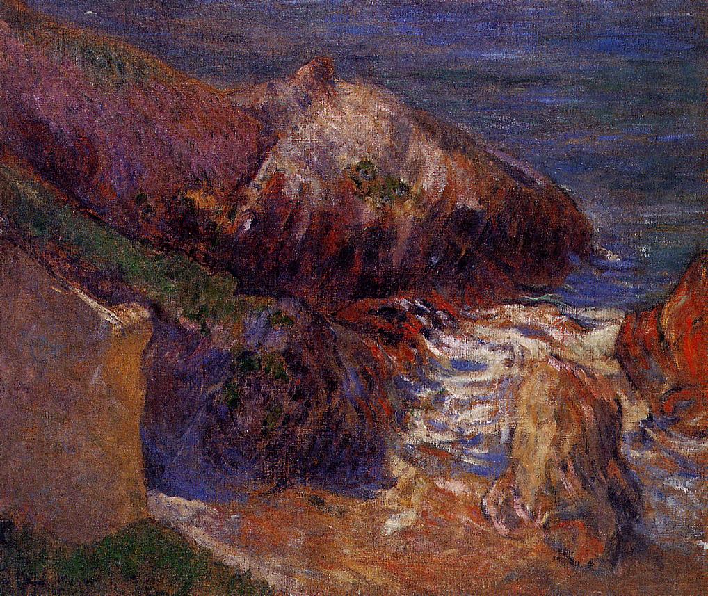 Rocks on the coast (1889) Paul Gauguin tablo - Dekolata