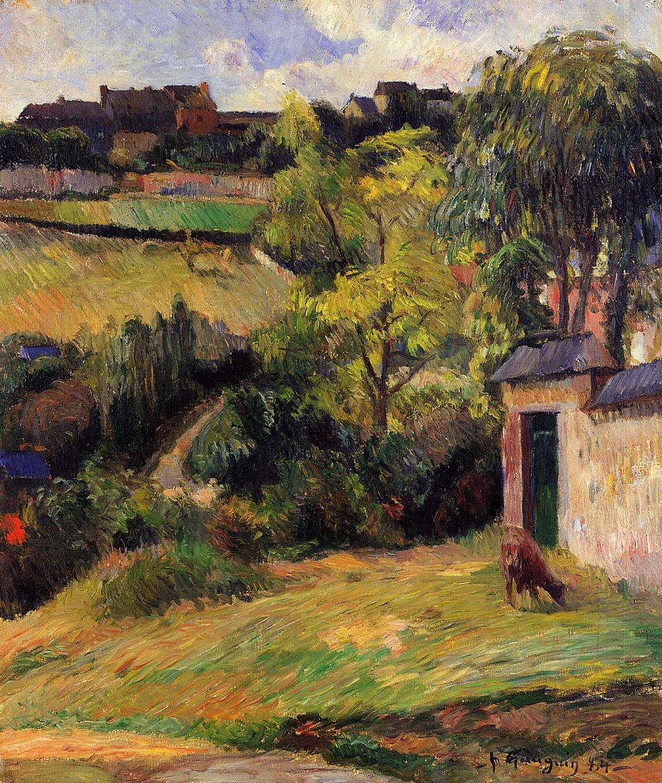 Rouen suburb (1884) – Paul Gauguin Tablo