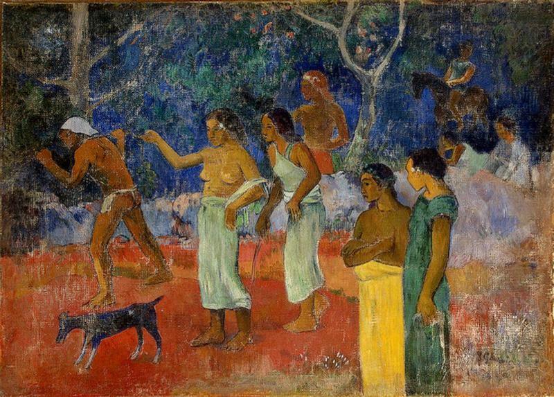 Scene from Tahitian Life (1896) Paul Gauguin tablo - Dekolata
