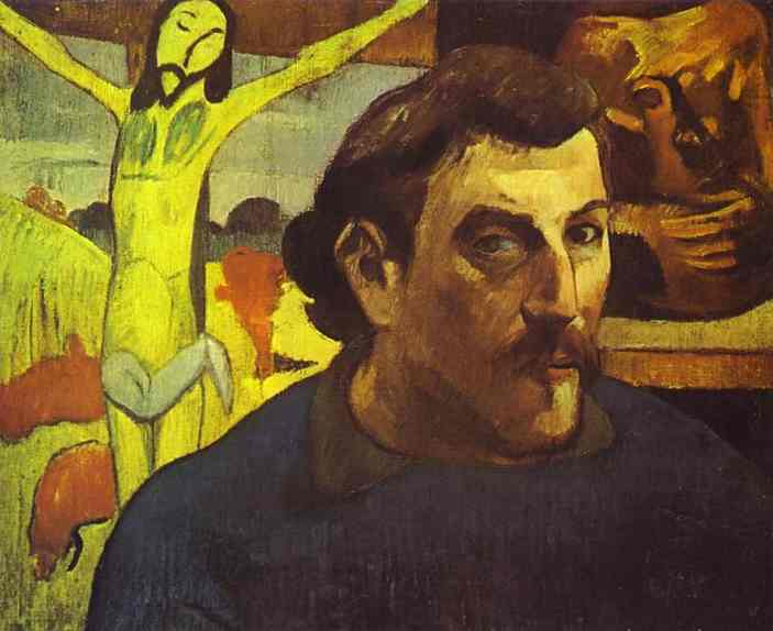 Self Portrait with the Yellow Christ (1890) Paul Gauguin tablo - Dekolata