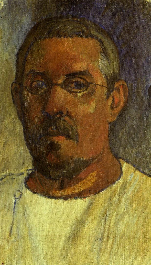 Self portrait with spectacles (1903) Paul Gauguin tablo - Dekolata