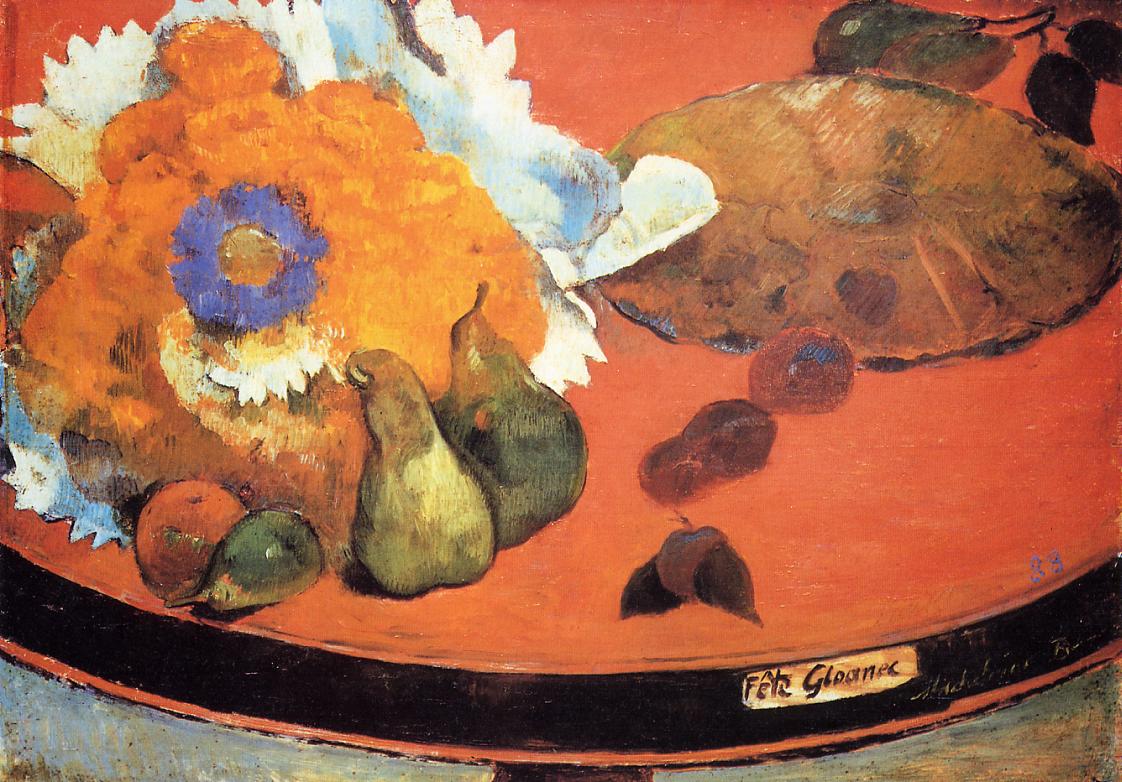 Still Life Fete Gloanec (1888) Paul Gauguin tablo - Dekolata