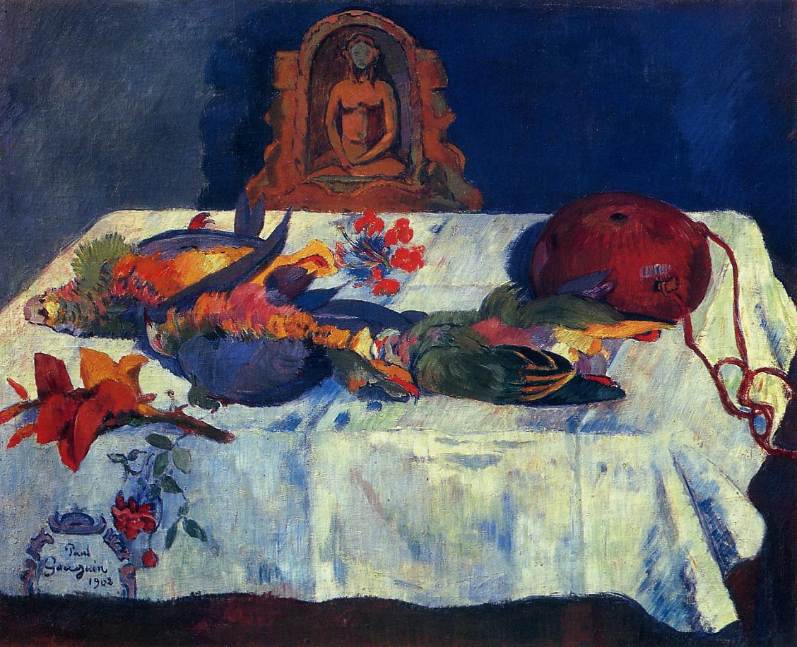 Still Life with Parrots (1902) Paul Gauguin tablo - Dekolata