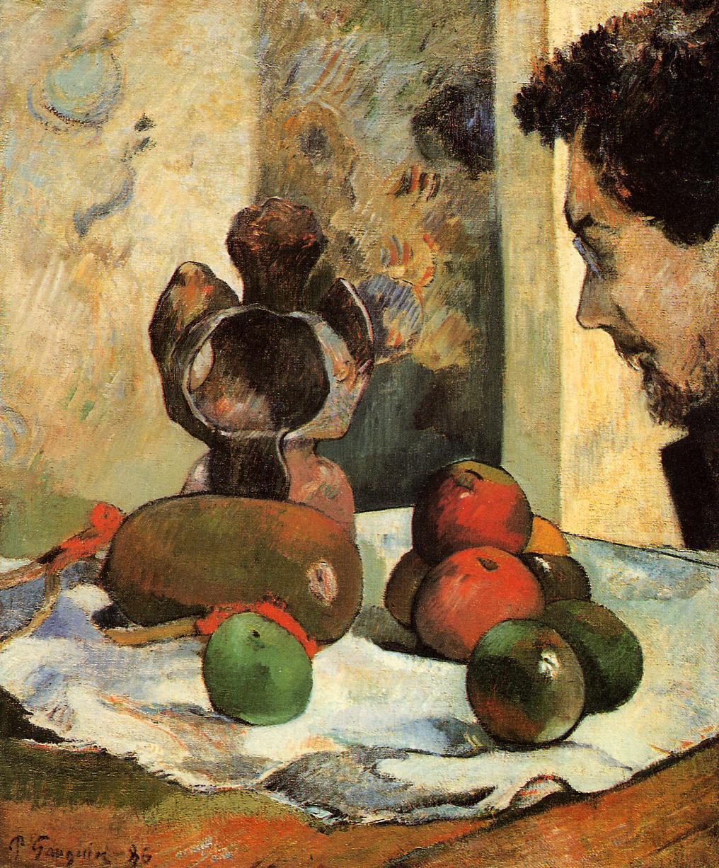 Still Life with Profile of Laval (1886) Paul Gauguin tablo - Dekolata