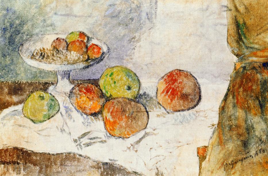 Still life with fruit plate (1880) Paul Gauguin tablo - Dekolata
