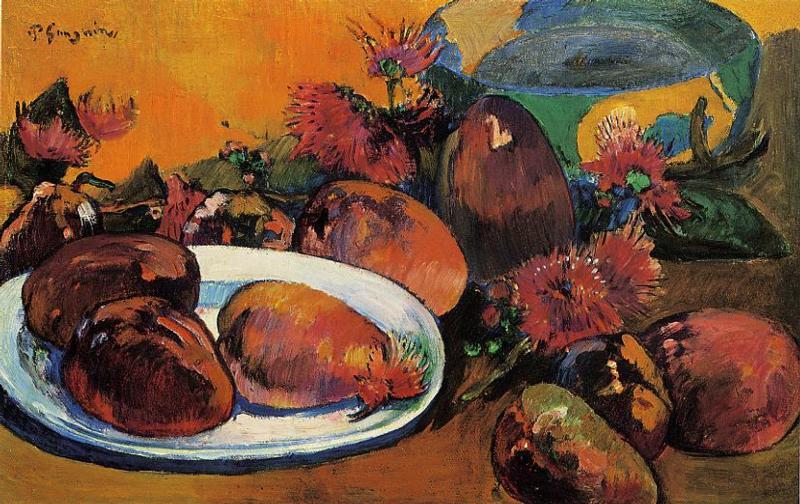 Still life with mangoes (1893) Paul Gauguin tablo - Dekolata