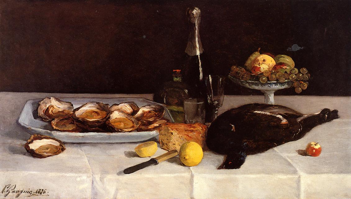 Still life with oysters (1876) Paul Gauguin tablo - Dekolata