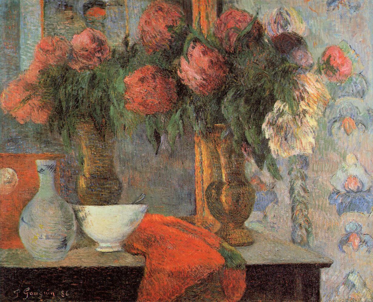 Still life with white bowl (1886) – Paul Gauguin Tablo