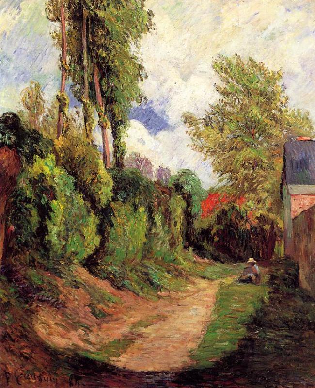 Sunken Lane (1884) Paul Gauguin tablo - Dekolata