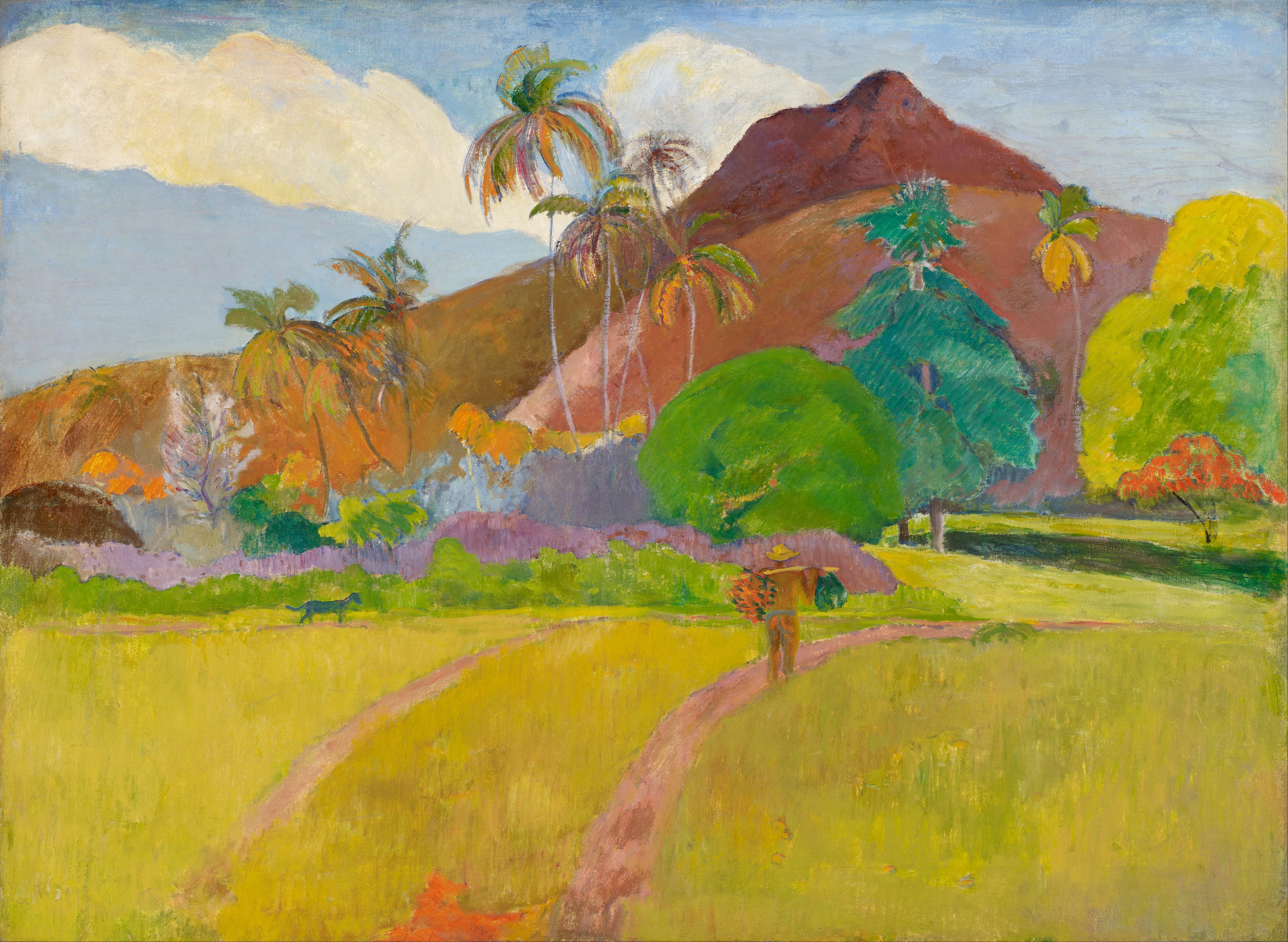 Tahitian Landscape (1891) Paul Gauguin tablo - Dekolata