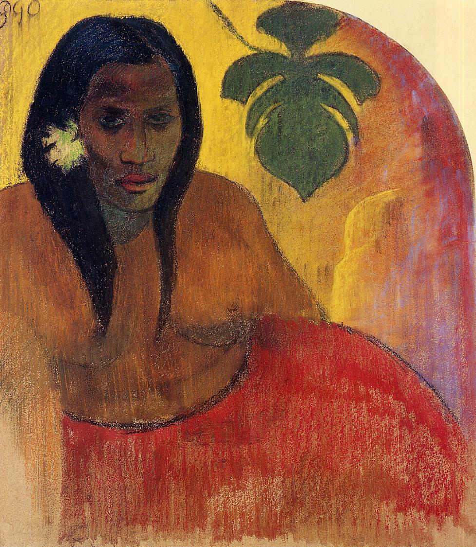 Tahitian Woman (1894) Paul Gauguin tablo - Dekolata