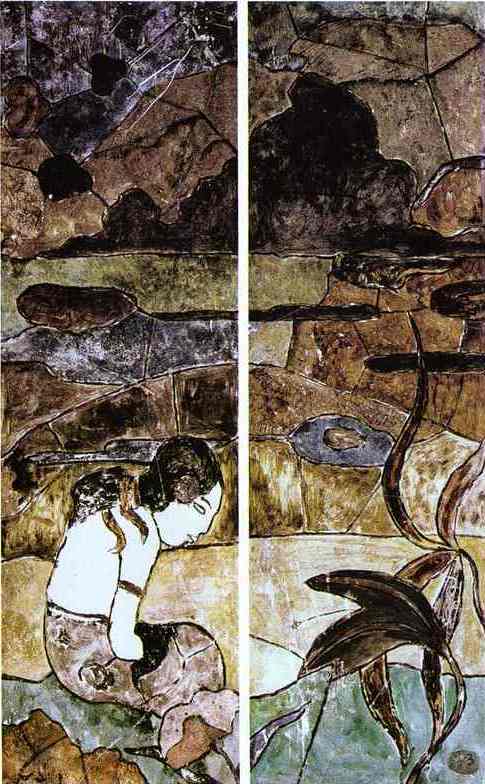 Tahitian Woman in a Landscape (1893) – Paul Gauguin Tablo