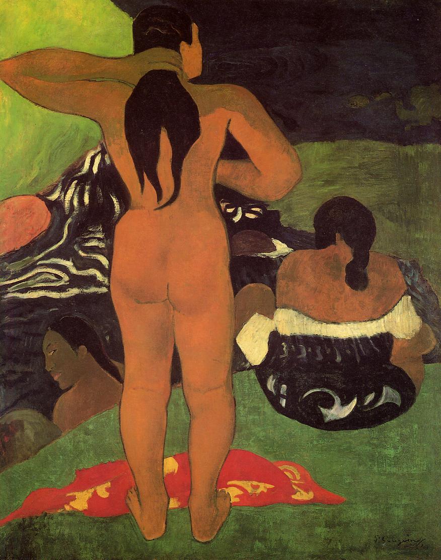 Tahitian women on the beach (1892) Paul Gauguin tablo - Dekolata