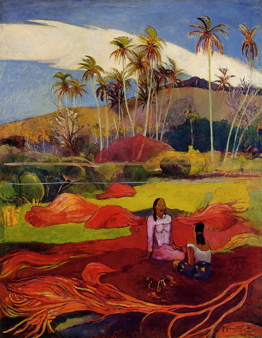 Tahitian women under the palms (1892) – Paul Gauguin Tablo