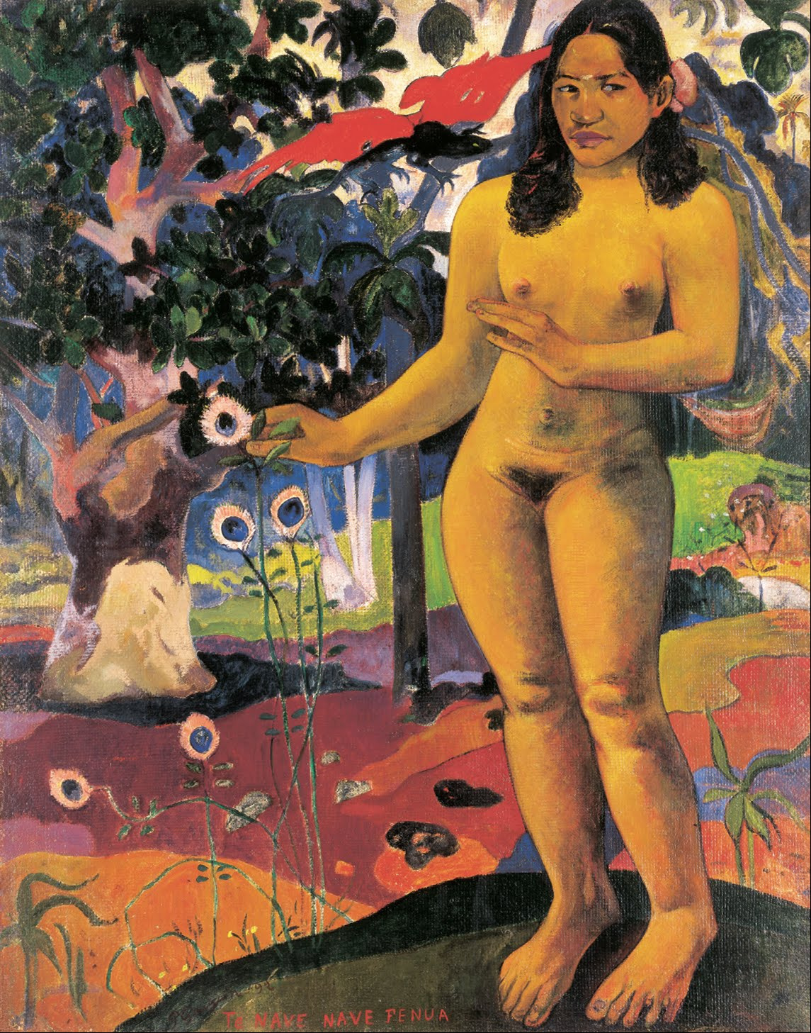 Te Nave Nave Fenua (Delightful Land) (1892) Paul Gauguin tablo - Dekolata